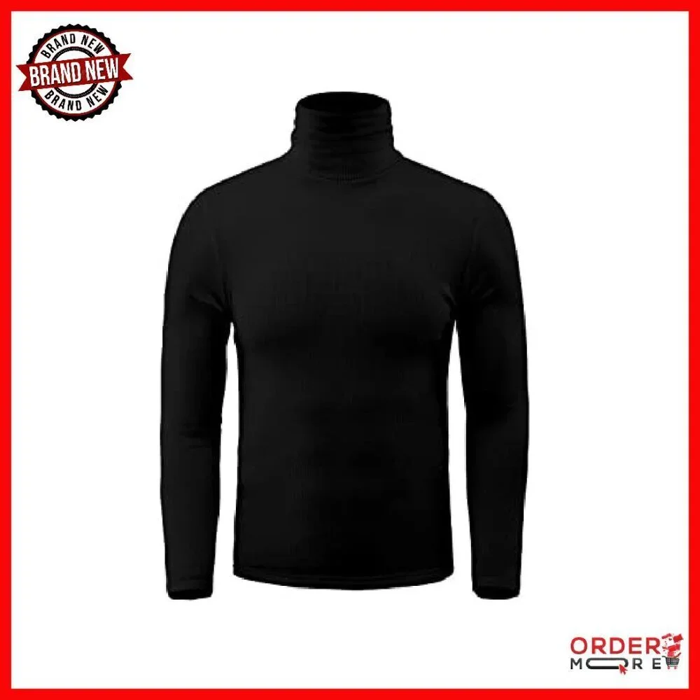 Men's Thermal Turtleneck Baselayer Top Slim Fit Long Sleeve
